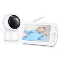 360Â° PTZ Remote 1080P 5"LCD Screen Video Baby Monitor With Night Vision