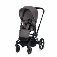 CYBEX ePriam 3-in-1 Travel System Matte with Black Details Baby Stroller â€“ Manhattan Grey