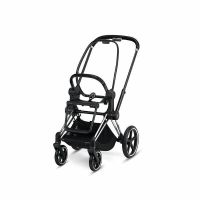 CYBEX ePriam Stroller Frame Includes Seat Hardpart 3-in-1 Travel System - Chrome Black