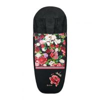 CYBEX Spring Blossom Platinum Footmuff â€“ Black