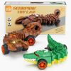 Alligator Truck Toys - 2 Pack Crocodile & Scorpion Cars Toys Vehicles Monster Truck for Boys Girls Ages 3+,Battery Powered Dinosaur Car with Light & S