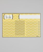 Chore Chart - Yellow Chevron Stripe Kids Organization.