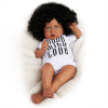 RBG Reborn Baby Doll 22 Inches Lifelike Newborn Sweet Afro African American Baby Vinyl Reborn Baby Doll Gift Toy for Children